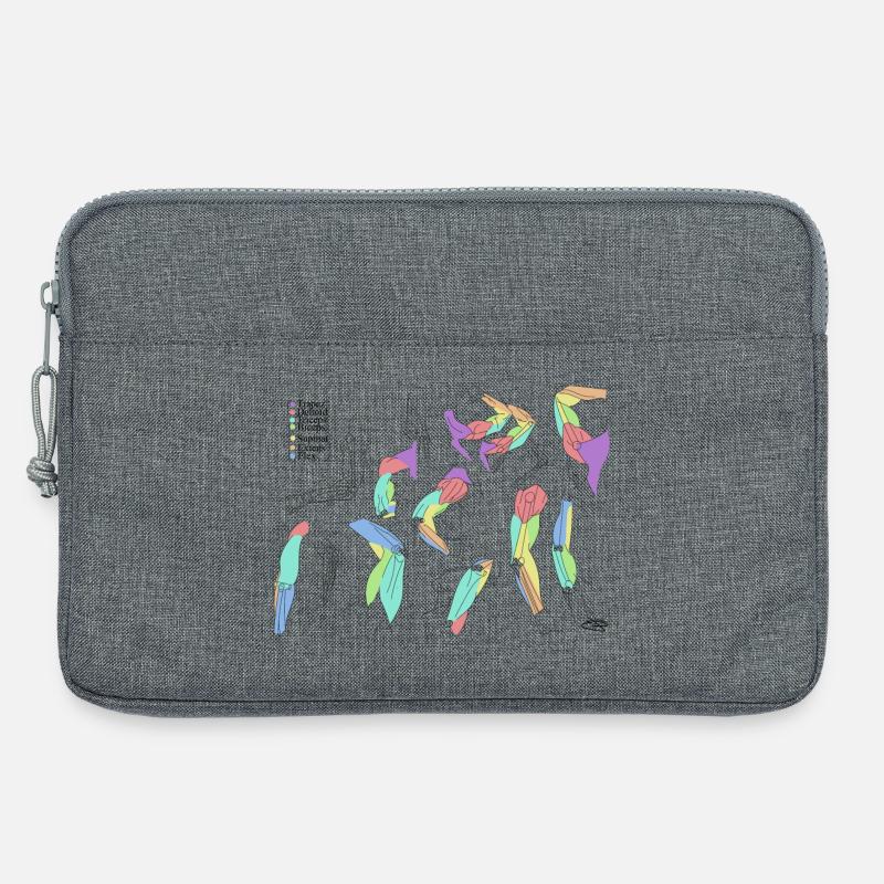 Bunte abstrakte Schals - Laptoptasche 13" - Grau meliert