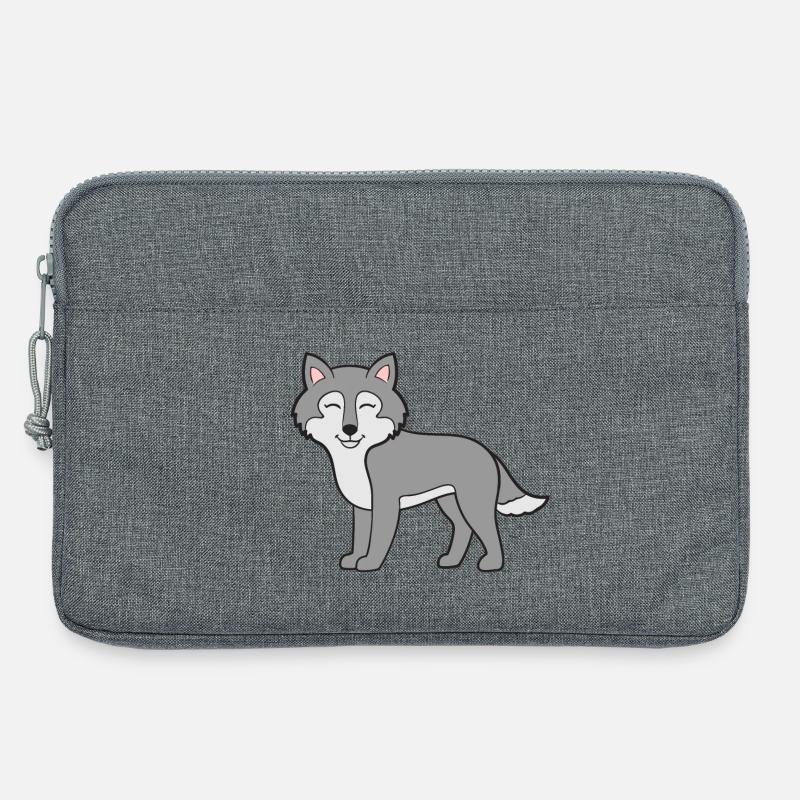 Wolf Wölfe - Laptoptasche 13" - Grau meliert