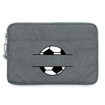 Nom du football - Sacoche pour ordinateur portable 13 pouces - gris chiné - Devant