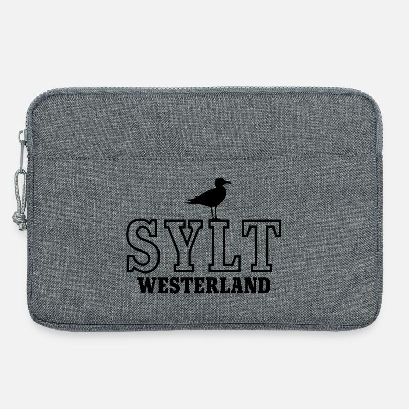 Sylt Westerland - Laptoptasche 13" - Grau meliert