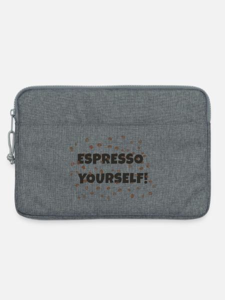 Espresso selbst - Laptoptasche 13" - Grau meliert