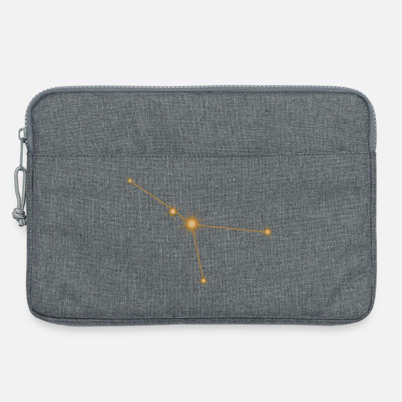 Sternkonstellation Krebs Sternzeichen Sternzeichen Golden - Laptoptasche 13" - Grau meliert