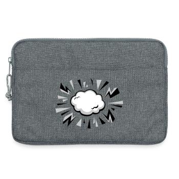 Comic Cloud with Lightning - Laptop bag 13" - heather grey - Front