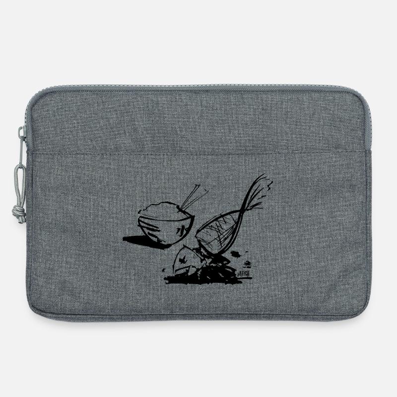 Fisch und Reis - Laptoptasche 13" - Grau meliert