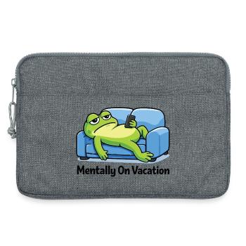 Funny Frog Meme  - Sacoche pour ordinateur portable 13 pouces - gris chiné - Devant