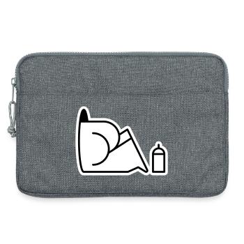 Looking For Cans - Laptop bag 13" - heather grey - Front