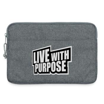 Live With Purpose Motivation Sinn Mindset Spruch - Laptoptasche 13" - Grau meliert - Vorne