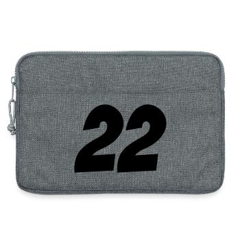 22- - Sacoche pour ordinateur portable 13 pouces - gris chiné - Devant