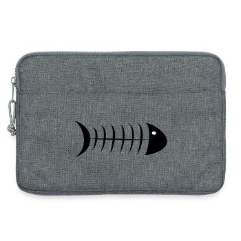 SARDINE. FISH. APRIL FOOL. EASTER. SEA - Laptop bag 13" - heather grey - Front