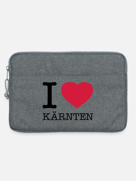 I LOVE KÄRNTEN Austria Österreich - Laptoptasche 13" - Grau meliert