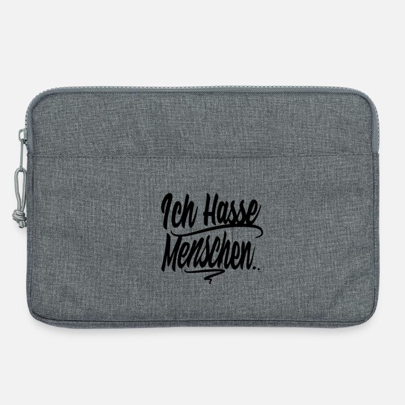 Ich hasse Menschen - Laptoptasche 13" - Grau meliert