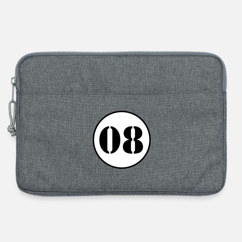 NUMMER 08 Acht Geburtstag Geschenk - Laptoptasche 13" - Grau meliert
