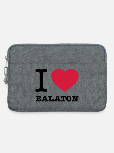 I LOVE BALATON Ungarn - Laptoptasche 13" - Grau meliert
