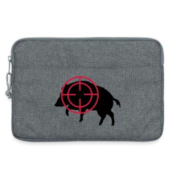 sanglier - Sacoche pour ordinateur portable 13 pouces - gris chiné - Devant