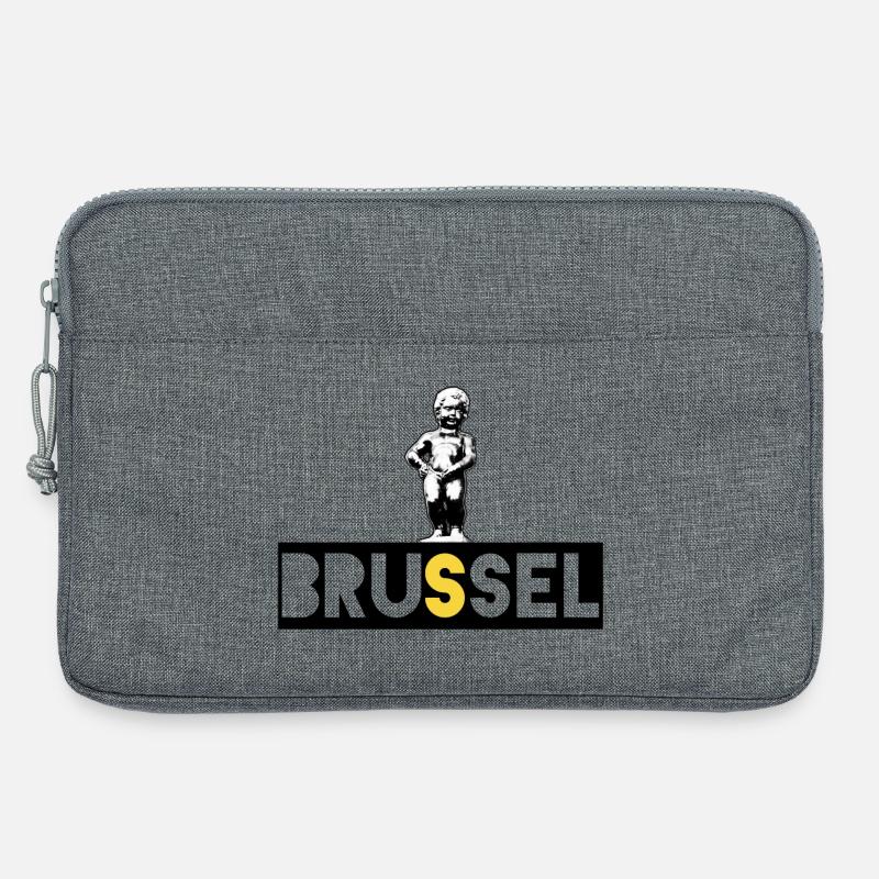 Brüssel Manneken Pis - Laptoptasche 13" - Grau meliert
