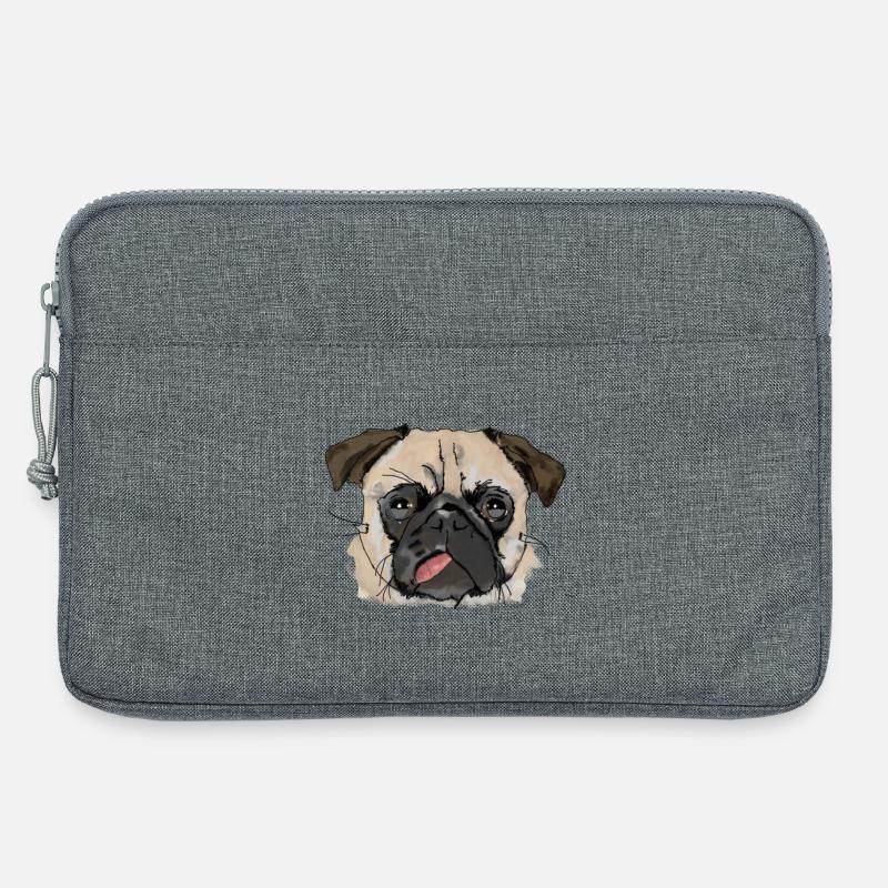 Mops - Laptoptasche 13" - Grau meliert