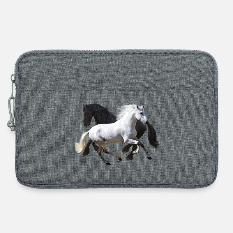 Pferde - Laptoptasche 13" - Grau meliert