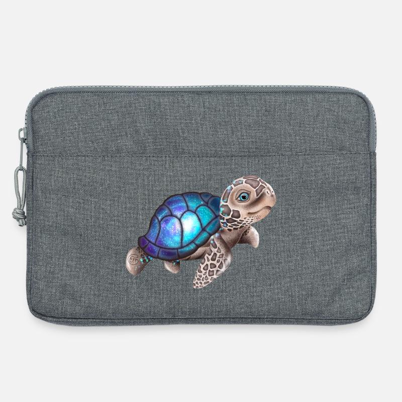 Sweet turtle with a galaxy | Space turtle - Laptop bag 13" - heather grey