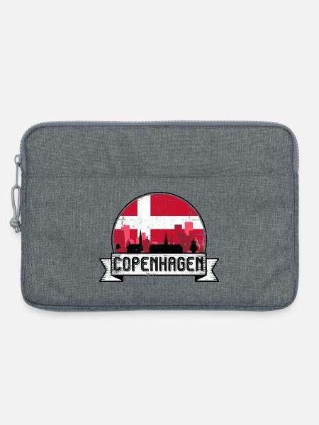 Kopenhagener Skyline-Abzeichen - Laptoptasche 13" - Grau meliert