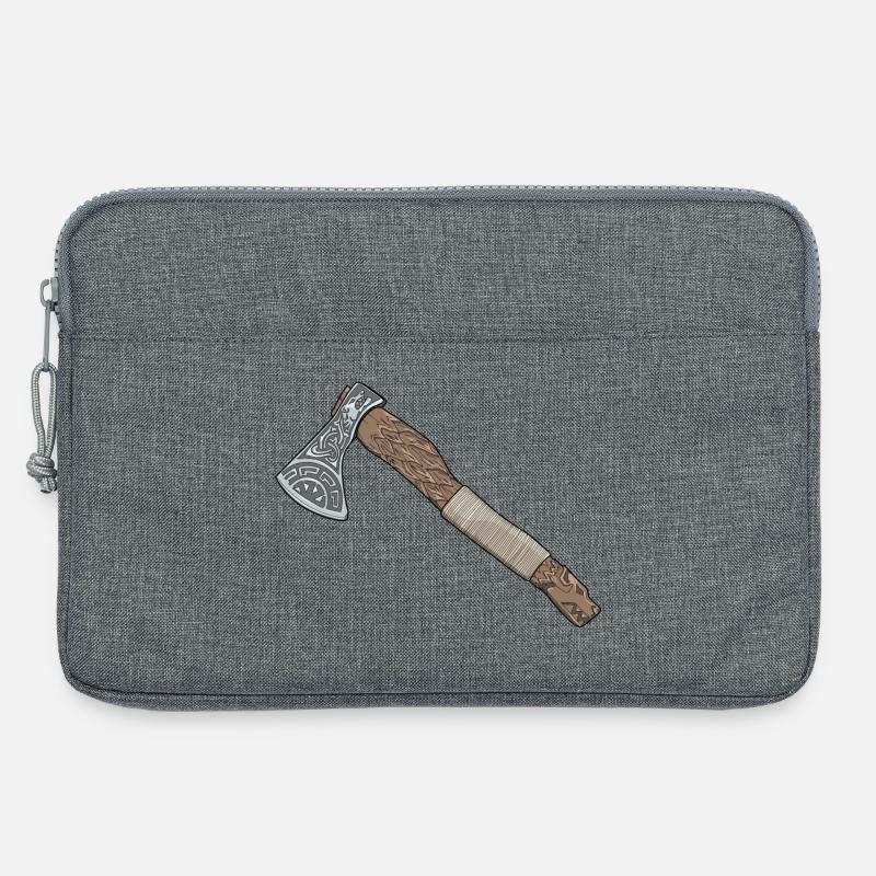 Handmade Fenrir Axt - Laptoptasche 13" - Grau meliert