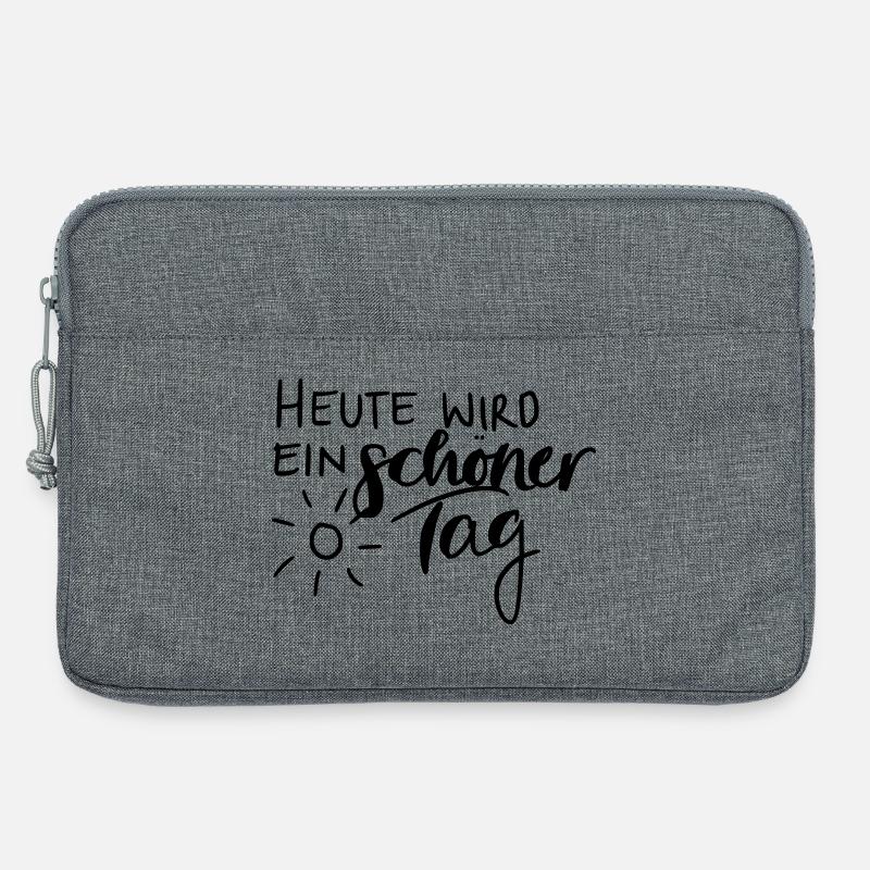 Heute wird ein schöner Tag - Laptoptasche 13" - Grau meliert