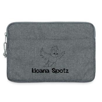 kloana Spotz-kleiner Spatz,Austrian dialect - Laptop bag 13" - heather grey - Front