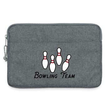 Équipe de bowling - Sacoche pour ordinateur portable 13 pouces - gris chiné - Devant