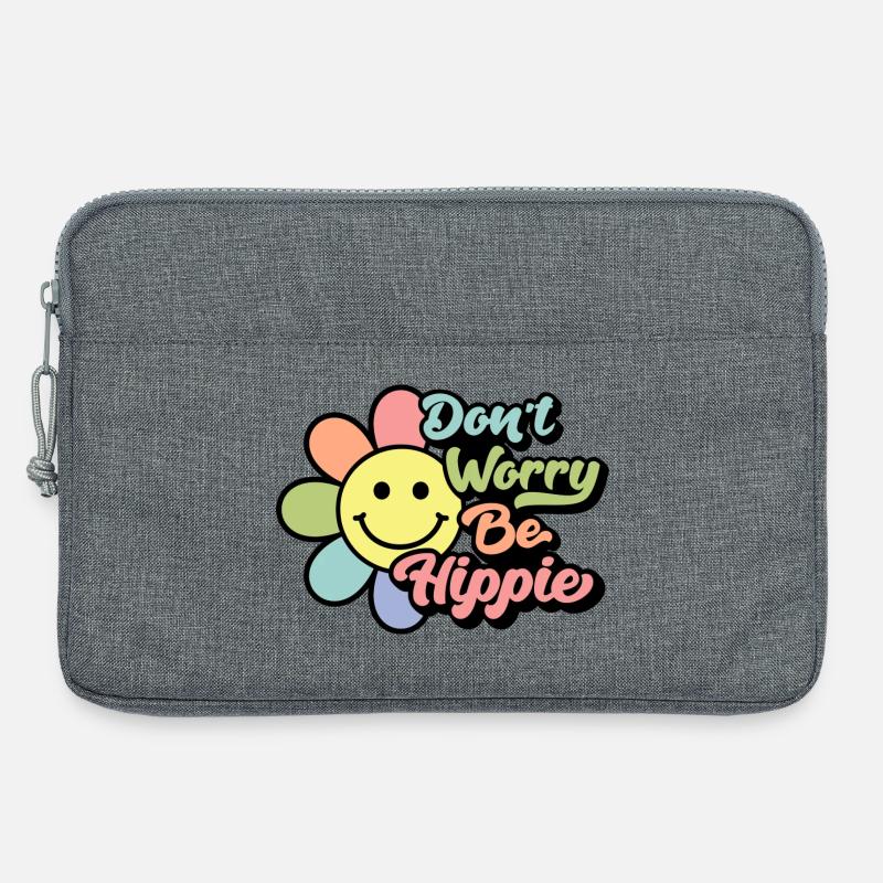 Don't Worry, Be Hippie - Laptoptasche 13" - Grau meliert
