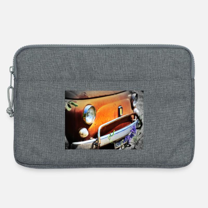 Rostiges Oldtimer Front Design - Laptoptasche 13" - Grau meliert