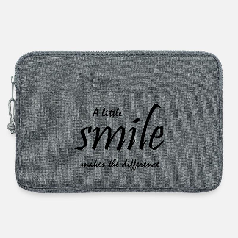 A little smile makes the difference - Laptoptasche 13" - Grau meliert