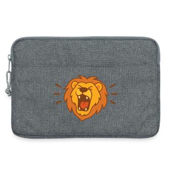 Graphisme Lion Call : Lion Brave - Sacoche pour ordinateur portable 13 pouces - gris chiné - Devant
