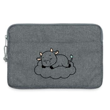 Schlafende Kuh Wolke Traum Baby - Laptoptasche 13" - Grau meliert - Vorne