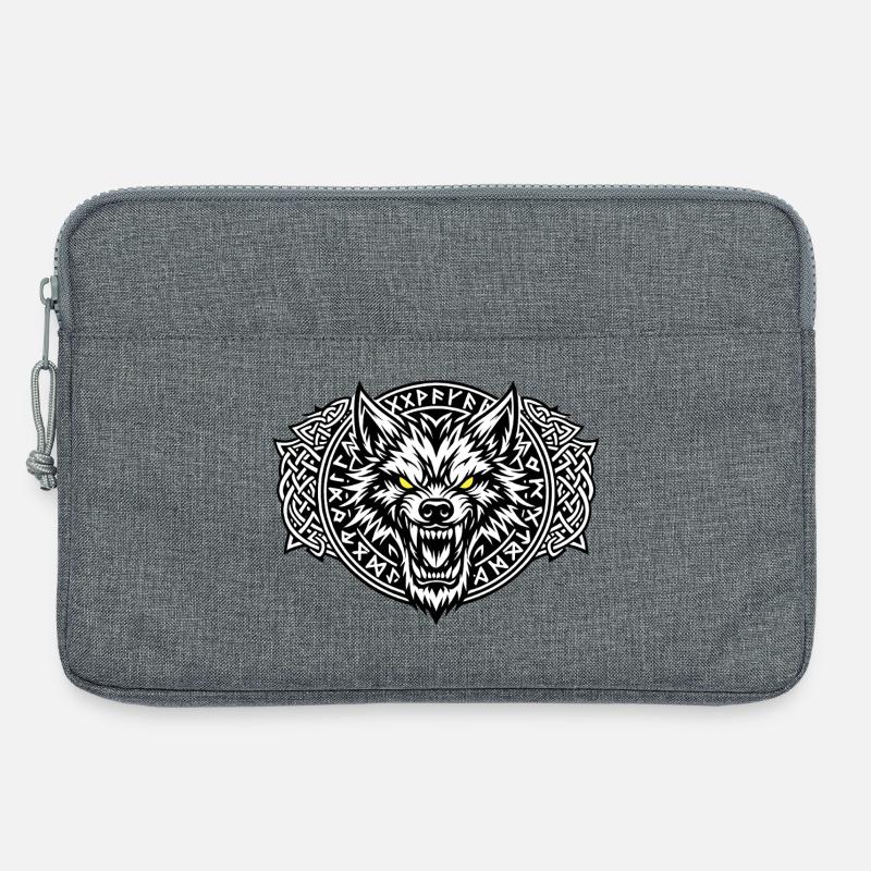 Fenrir-Wolf-Wikinger - Laptoptasche 13" - Grau meliert