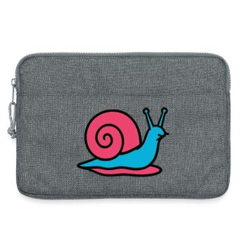 Snail Pop Art Gastropoden-Gemüsegarten - Laptoptasche 13" - Grau meliert - Vorne