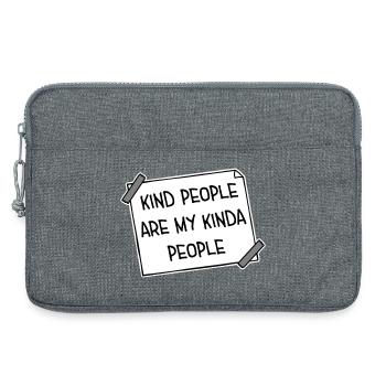 Les gens gentils sont mon genre de gentillesse - Sacoche pour ordinateur portable 13 pouces - gris chiné - Devant