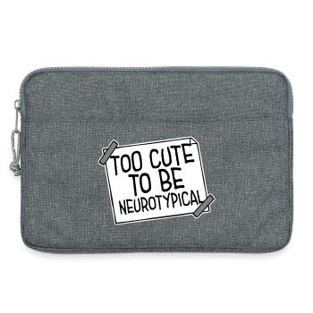 Too Cute To Be Neurotypical Lustig Autismus Logo - Laptoptasche 13" - Grau meliert - Vorne