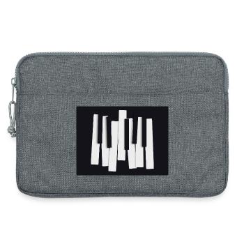 Touches abstraites de piano – Design moderne - Sacoche pour ordinateur portable 13 pouces - gris chiné - Devant
