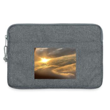 La lumière du soleil sur une mer de nuages - Sacoche pour ordinateur portable 13 pouces - gris chiné - Devant