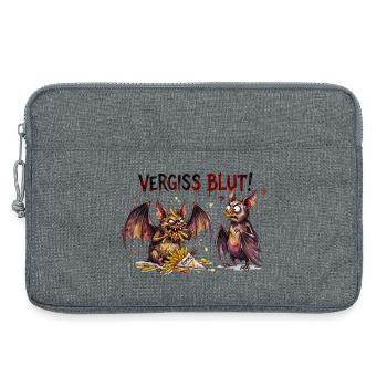 Vergiss Blut Pommes Fledermaus Halloween Design - Laptoptasche 13" - Grau meliert - Vorne