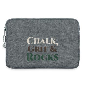 Chalk Grit & Rocks Motiv - Laptoptasche 13" - Grau meliert - Vorne