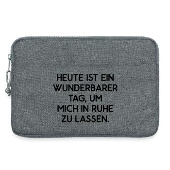 Lass mich in Ruhe - Laptoptasche 13" - Grau meliert - Vorne
