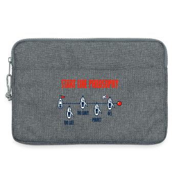 Start Line Philosophy – Segelregatta - Laptoptasche 13" - Grau meliert - Vorne