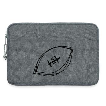 Football handgezeichnet - Laptoptasche 13" - Grau meliert - Vorne