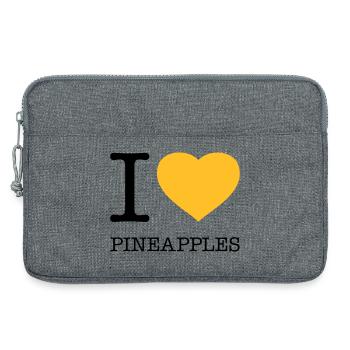 I LOVE PINEAPPLES Pineapple - Laptop bag 13" - heather grey - Front