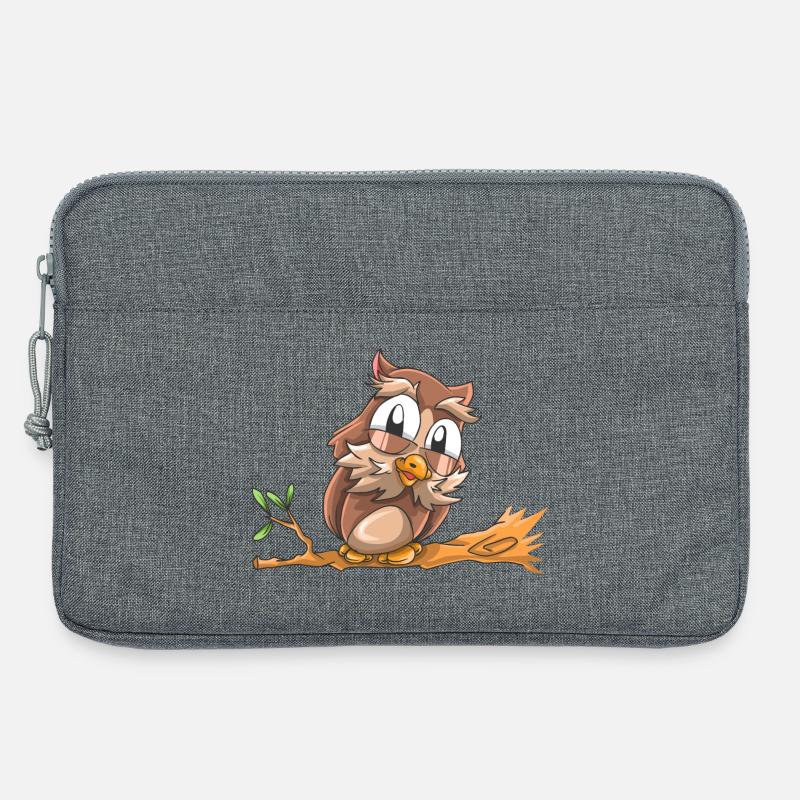 Lachende Eule - Laptoptasche 13" - Grau meliert