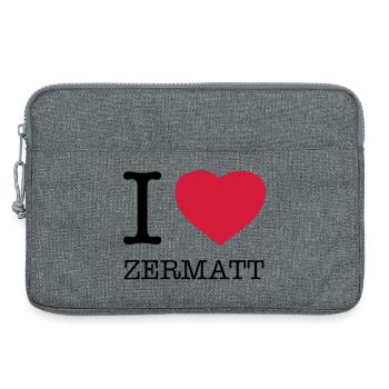 I LOVE ZERMATT - Laptoptasche 13" - Grau meliert - Vorne