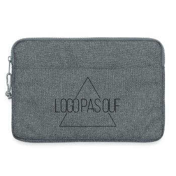 Logo pas ouf - Mais rigolo - Sacoche pour ordinateur portable 13 pouces - gris chiné - Devant