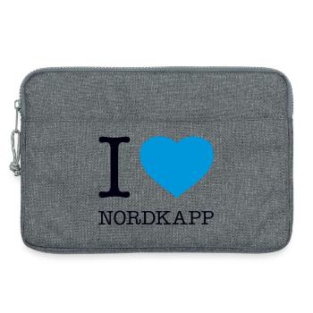 I LOVE NORDKAPP Norway Norwegen - Laptop bag 13" - heather grey - Front