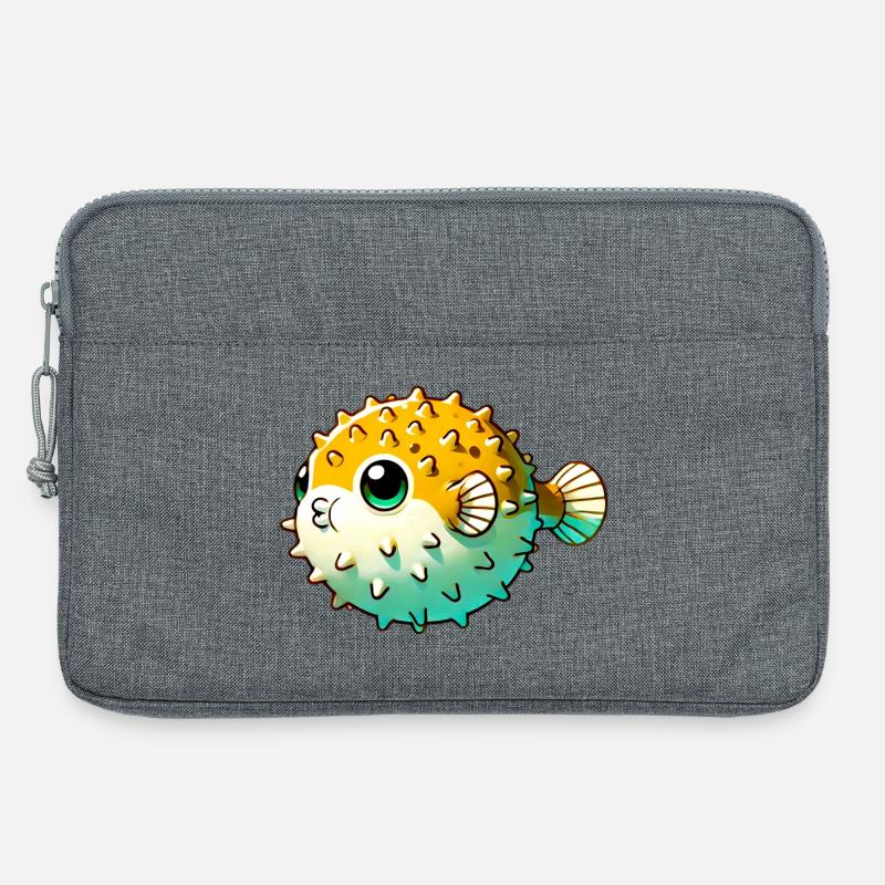 Kugelfisch - Laptoptasche 13" - Grau meliert