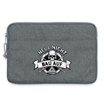 Heul nicht bau auf - Eight Ball - Billard Spieler - Laptoptasche 13" - Grau meliert - Vorne